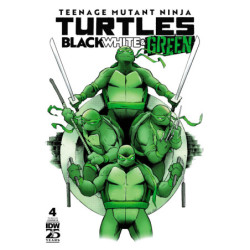 TMNT BLACK WHITE & GREEN -4 CVR B GARBETT