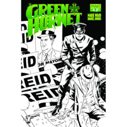 MARK WAID GREEN HORNET -3 15 COPY RIVERA B&W LINE ART INCV